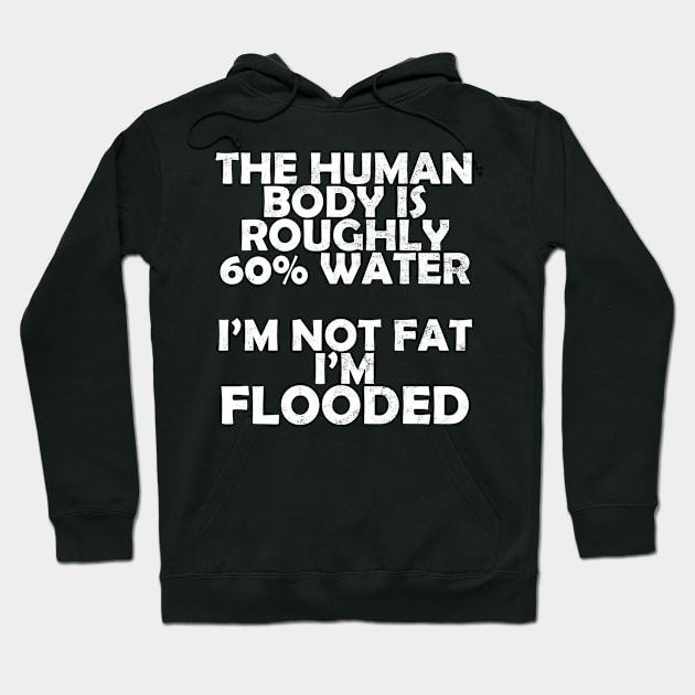 I'm Not Fat I'm Flooded Funny Hoodie by LittleBoxOfLyrics